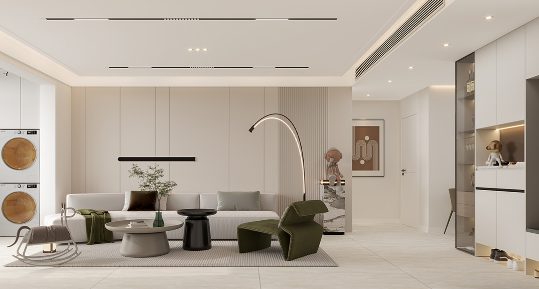 东海花园116㎡三室两厅客厅沙发现代简约风格装修案例效果图.jpg